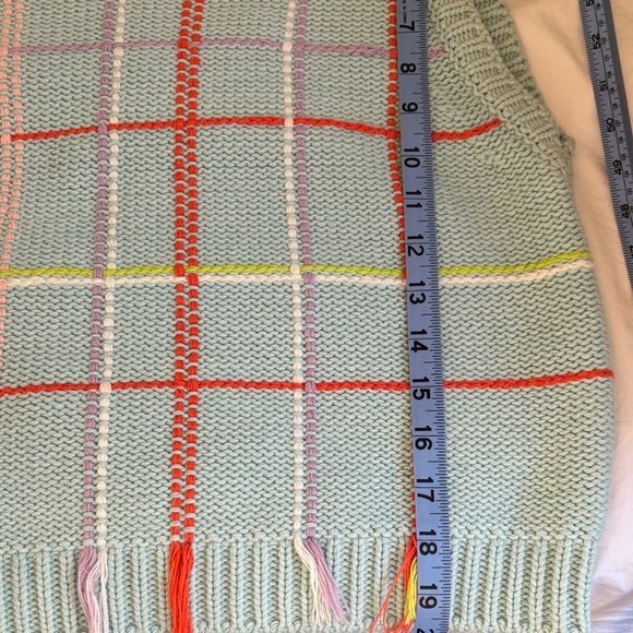 Alice + Olivia Blue Multicolor Plaid Sweater Vest size Small - Picture 9 of 13